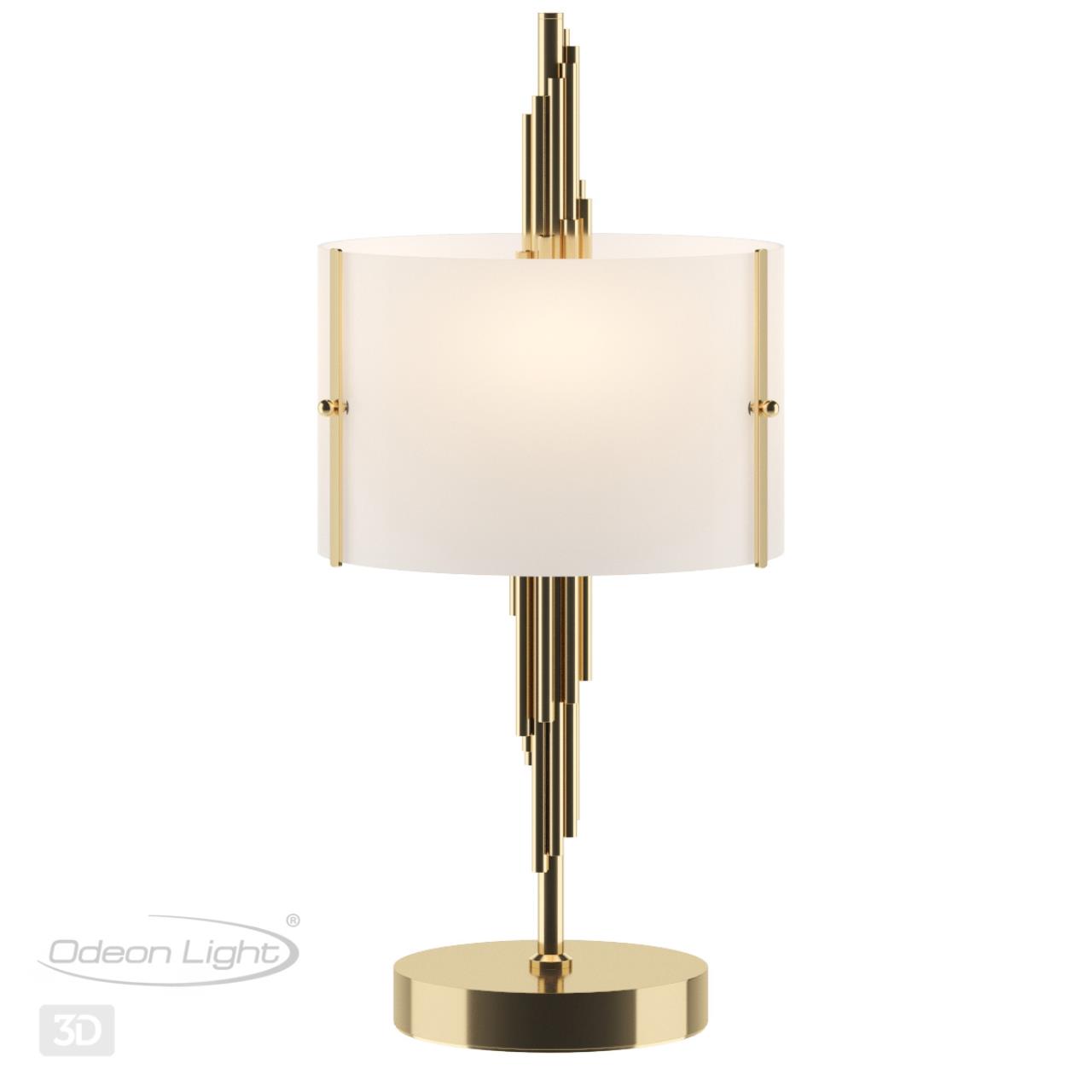 Настольная лампа ODEON LIGHT EXCLUSIVE MODERN Margaret бронзовый E27*2 10W плафон белый