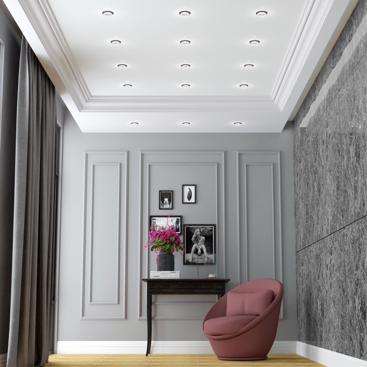 Светильник встраиваемый NOVOTECH SPOT LIRIO черный GU10*1 10W 98 мм.