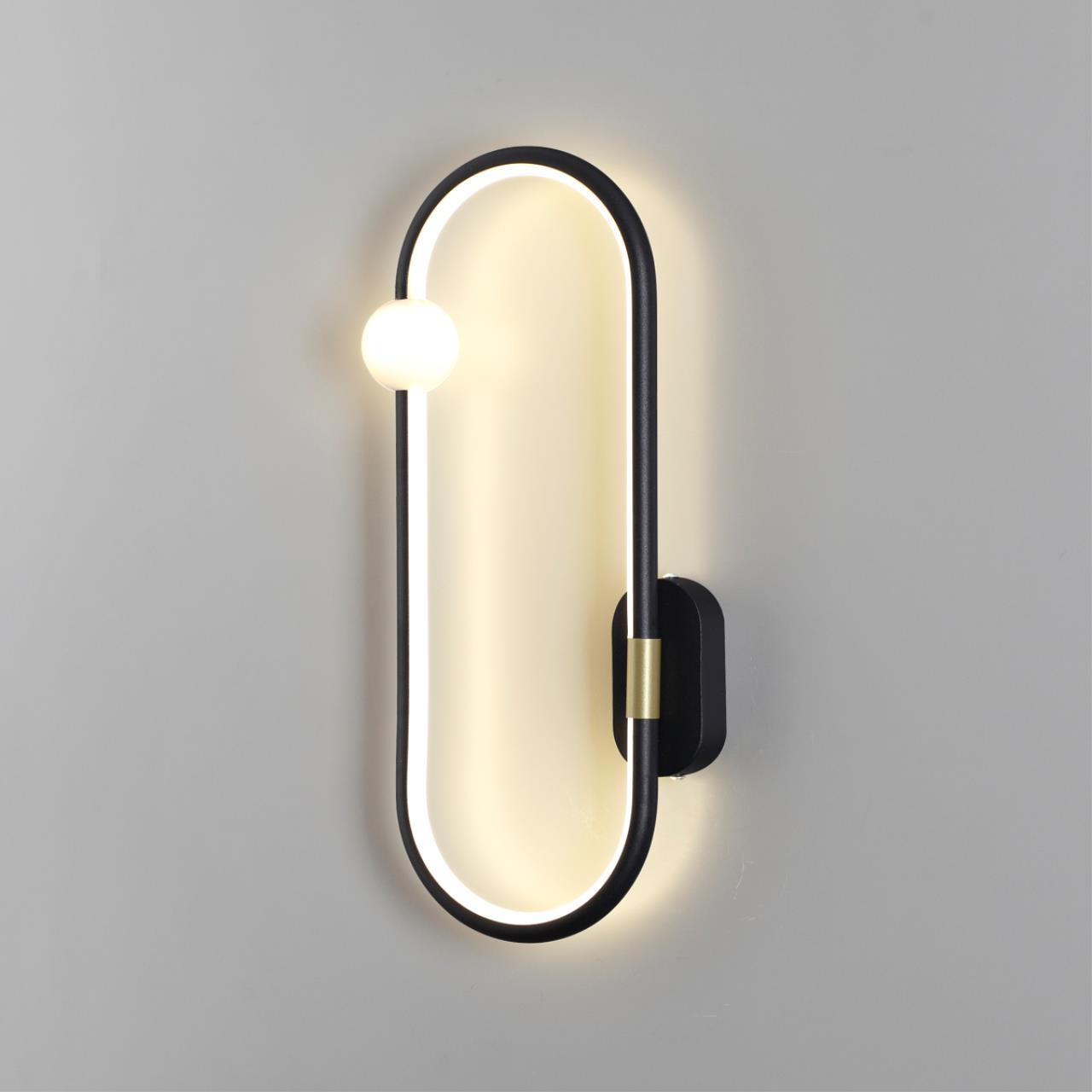Настенный светильник LUMION LEDIO HARLOW черный LED*1 14W